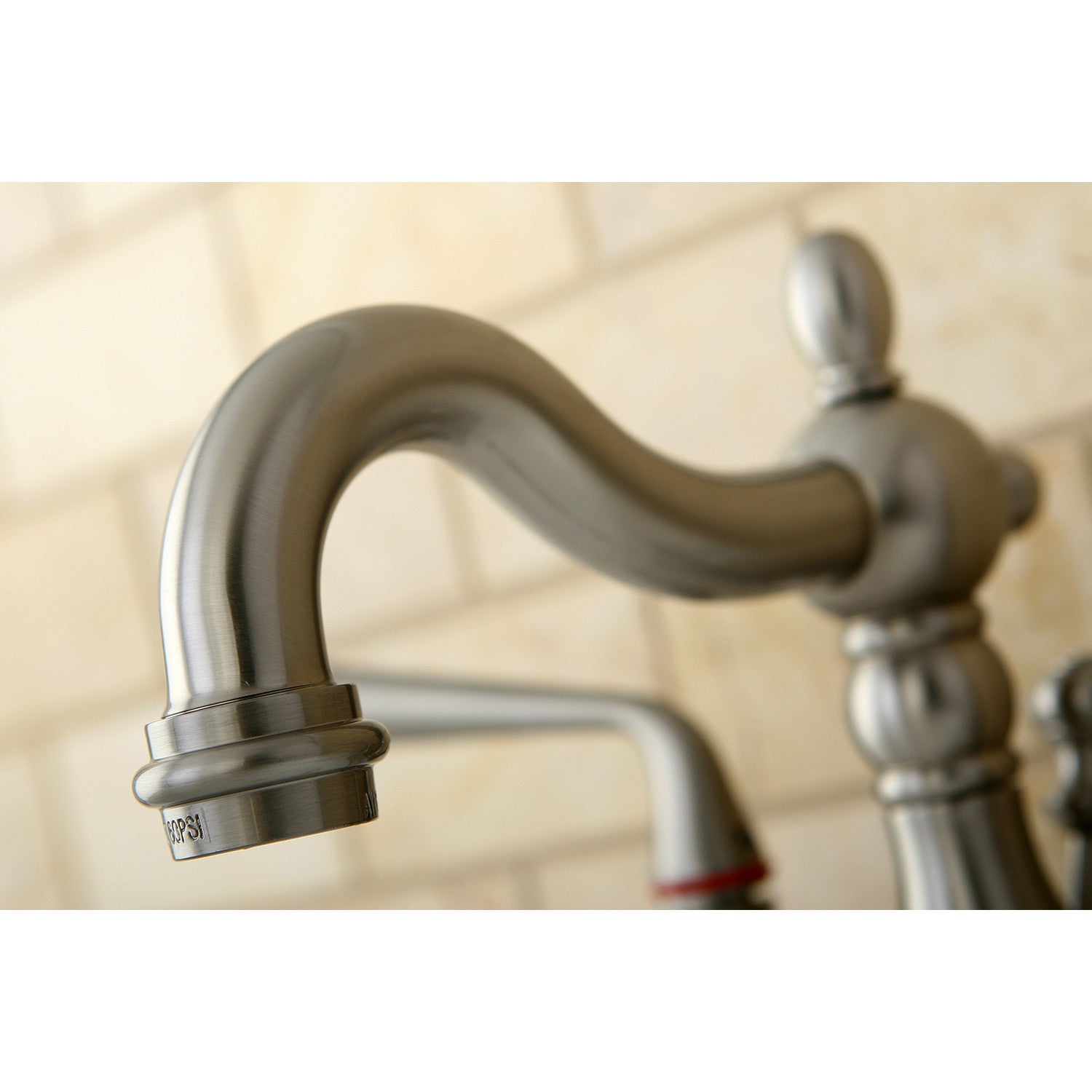 Kingston Tulare KS1608ZL - Silver Sage Double-Handle 3-Hole Deck Mount 4-Inch Centerset Bathroom Faucet with Brass Pop-Up, Brushed Nickel — thumbnail 2